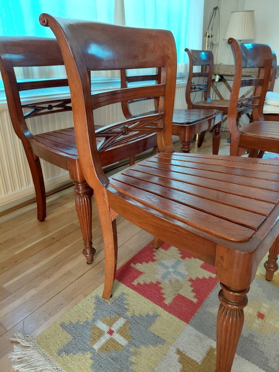 Image 1 of 6 bellissime sedie da pranzo in teak massello