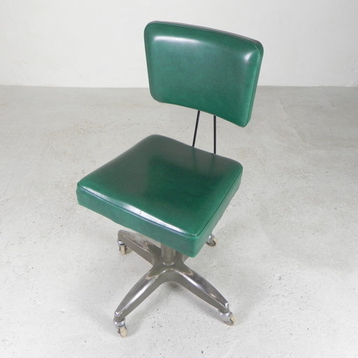 Vintage Office Chair, Swivel And Height Adjustable, 1950s