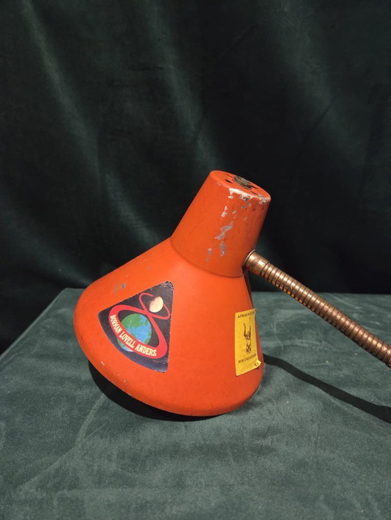 Image 1 of Lampada da parete vintage industriale a forma di armonica - Arancione
