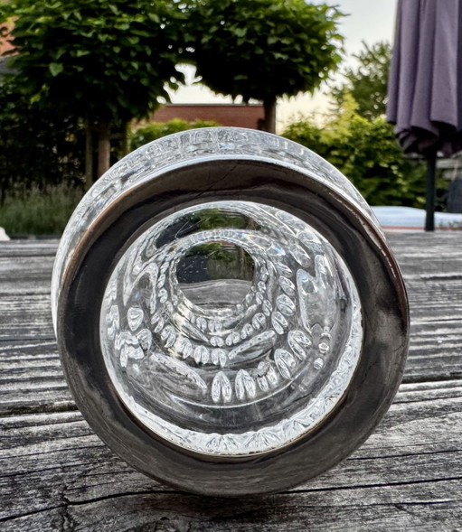 Mid-Century design vase with hallmarked 835 silver base (16 cm)