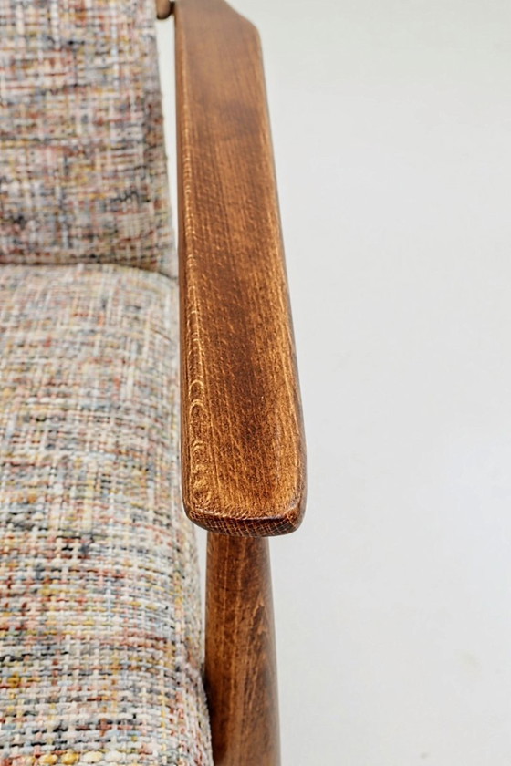 Image 1 of Scandinavische fauteuil veelkleurig gebreid boho-design van H.Lis ste