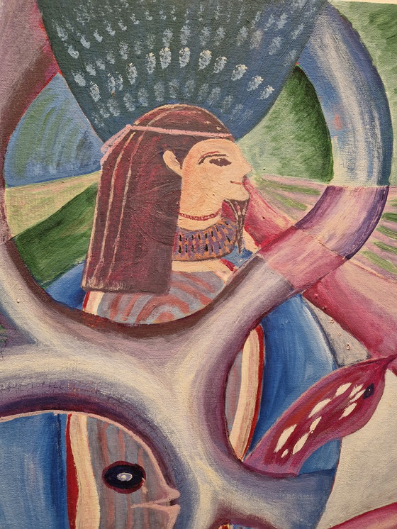 Image 1 of Peinture à l'huile Fantaisie égyptienne