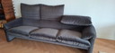 Cassina Maralunga spacious 3-seater sofa - bicolour black/grey.