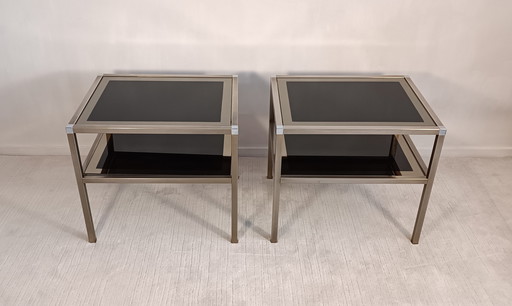 2 Belles Tables Basses, D'Appoint, Bout De Canapé 1970'S Marly Frères Bordeaux