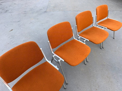 4x Castelli DSC 106 chairs – Giancarlo Piretti (designed 1965)