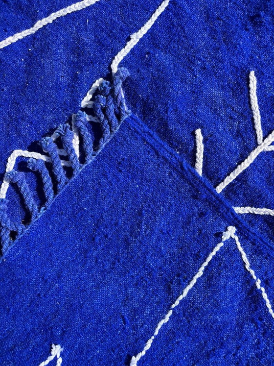 Handmade Moroccan Majorelle Blue Wool Rug – 110 × 170 cm – Rugs & carpets (photo 3 of 11)