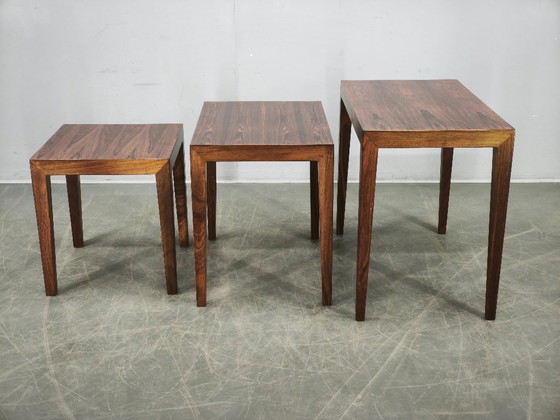 Image 1 of Tables gigognes Severin Hansen pour Haslev, Danemark, années 1960
