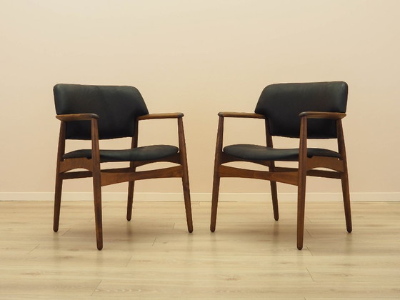 Fauteuils par Ejner Larsen & Aksel Bender Madsen pour Fritz Hansen, Chêne, 1970s – Wood (photo 16 of 17)