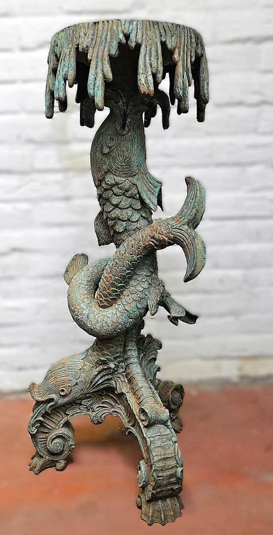 Image 1 of Monumental Rococo-style Bronze Pedestals