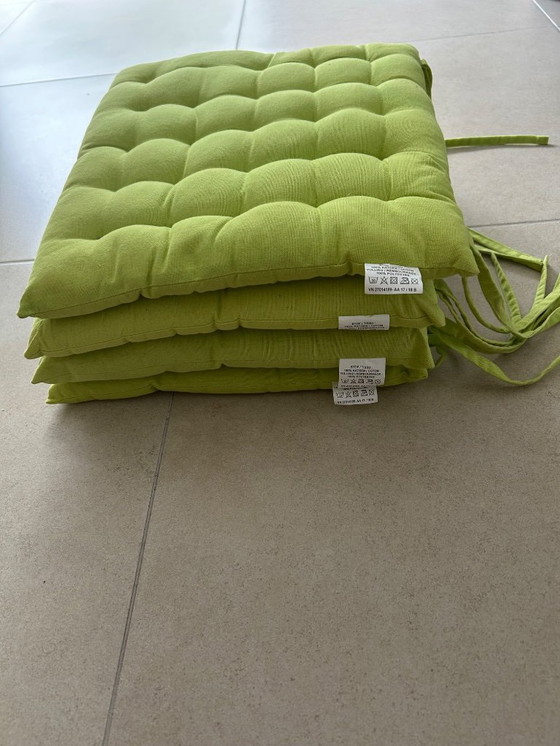 Image 1 of 4 cojines de silla verdes