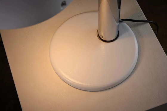 White & Chrome Table Lamp by Enrique Franch for Metalarte, 1970s, Black (photo 3 of 6)