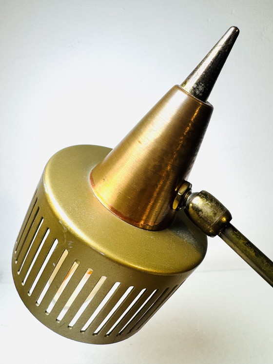 Image 1 of TAFELLAMP VAN TEAK & BRAS, ca 1950/1960