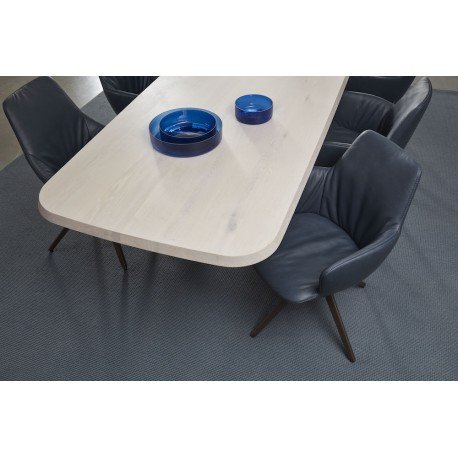 Image 1 of Tavolo da pranzo Bert Plantagie Carve con 6 sedie in acero