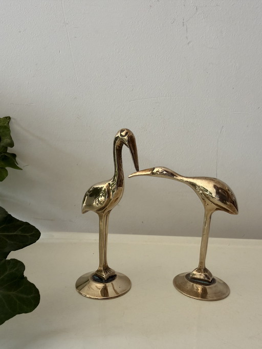 Set di 2 morsetti per uccelli in ottone di dimensioni