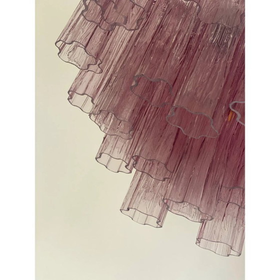 Image 1 of Luxuriöser Tronchi-Kronleuchter aus Muranoglas – Violett-Amethyst