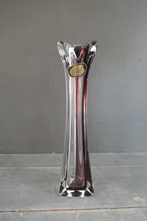 Vintage Lux Glass vase Austria 1950s