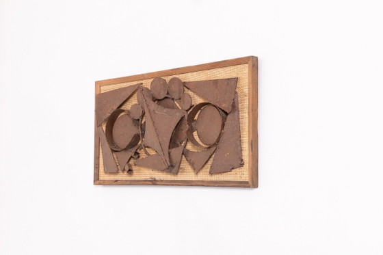 Image 1 of Deense brutalistische muursculptuur/reliëf van Henrik Horst, jaren 70.
