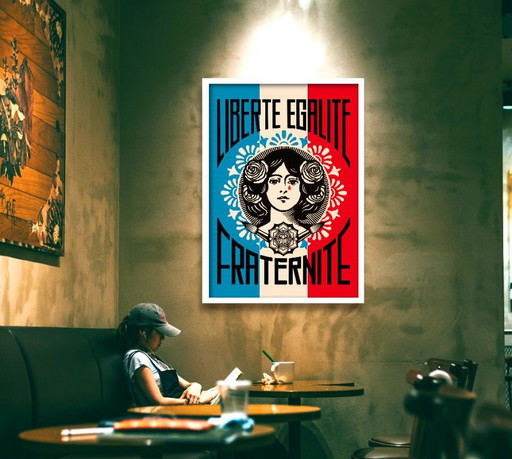Freiheit, Gleichheit, Brüderlichkeit – Ikonisches Poster von Shepard Fairey, 70 x 100 cm – Paper (photo 2 of 8)