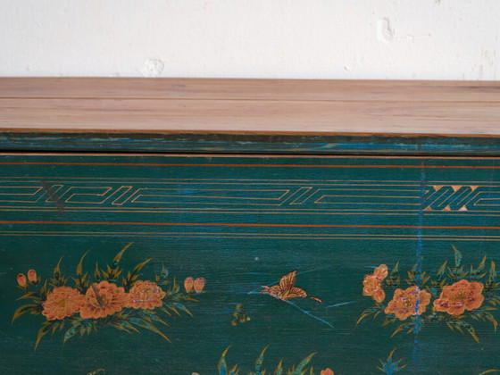 Baule policromo antico in legno di pino – Cina, circa 1900 – Armadi contenitori (photo 18 of 25)