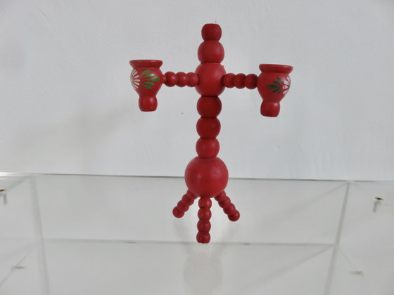 Image 1 of Pair Of Swedish Christmas Candleholders, 1960