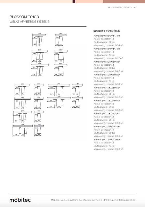 Image 1 of Mobitec Blossom T0100 Design Dining Table – Black Solid Oak | 240x115 cm