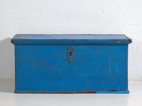Antique blue chest (c.1920) #40 – Chest of drawers (photo 21 of 40)