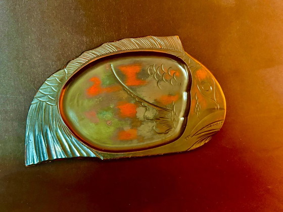 Vassoio Chinoiserie a forma di pesce, Accessori da tavola, Legno, Arancione (foto 5 di 8)