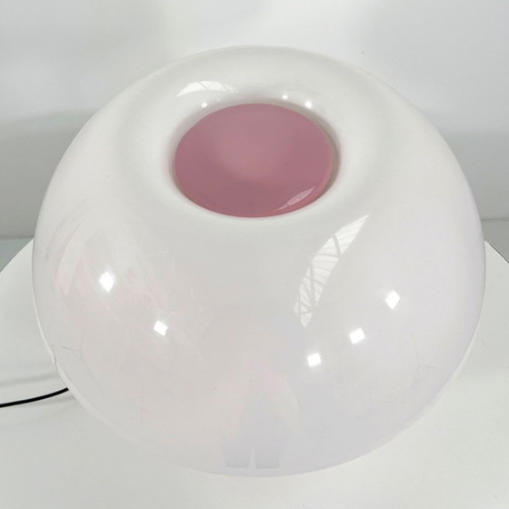 Image 1 of Lampada da tavolo a forma di fungo rosa di Elio Martinelli per Martinelli Luce, anni '70
