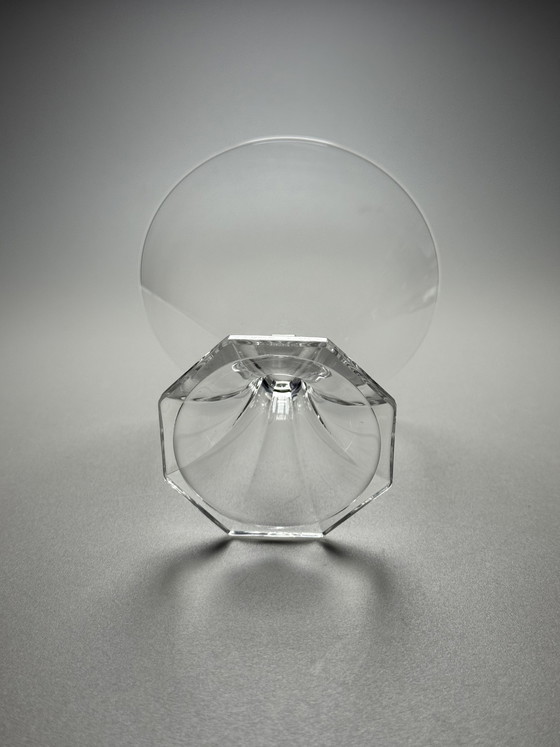 Image 1 of Huit coupes à cocktail/champagne en cristal Art déco attribuées à Val Saint Lambert, Belgique, années 1930