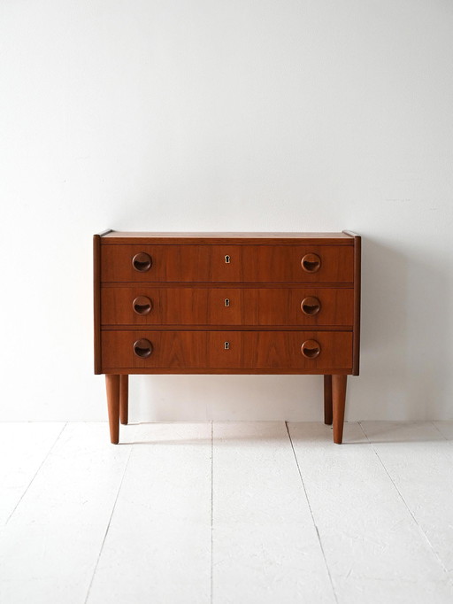 Scandinavische teakhouten ladekast uit 1950/60
