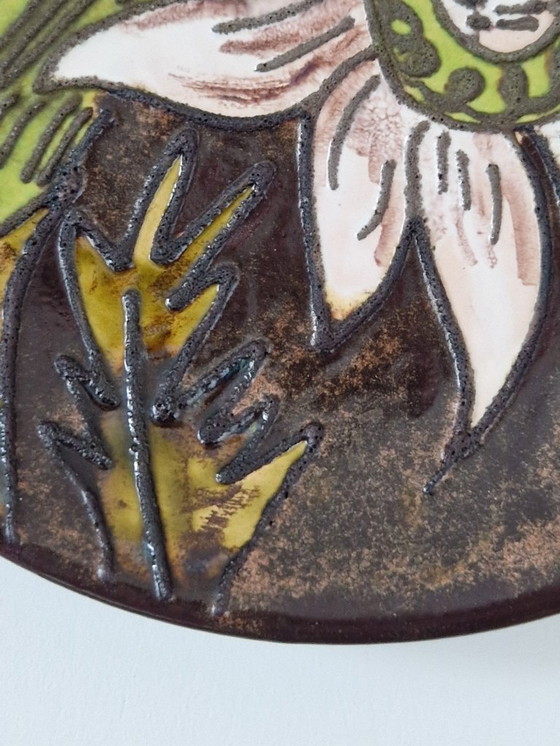 Image 1 of Piatto da parete.Decorazione floreale.Ruscha.Germania