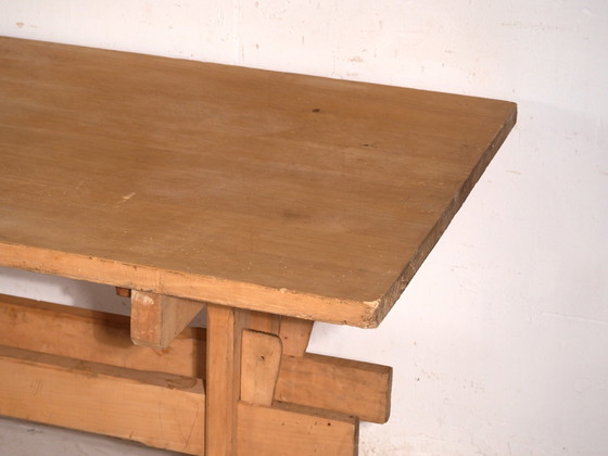 Antieke grenen kloostertafel, Centraal-Europa, circa 1900, Eettafels, Hout, Rustic (foto 9 van 11)
