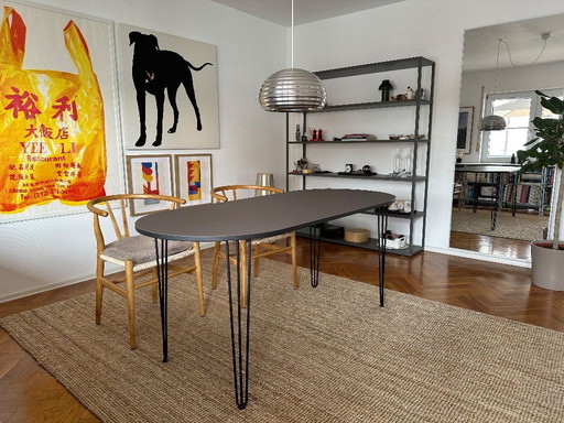 Linoleum Tisch Mauve Einzelstück