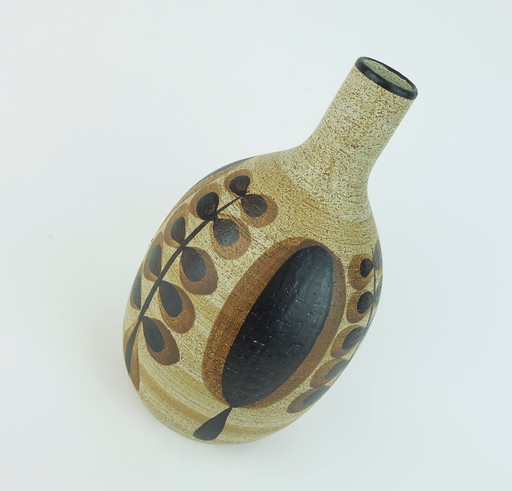 Vintage Sgrafo Ceramic Vase Sgrafo Modern Peter Mueller 1970s Model 1976