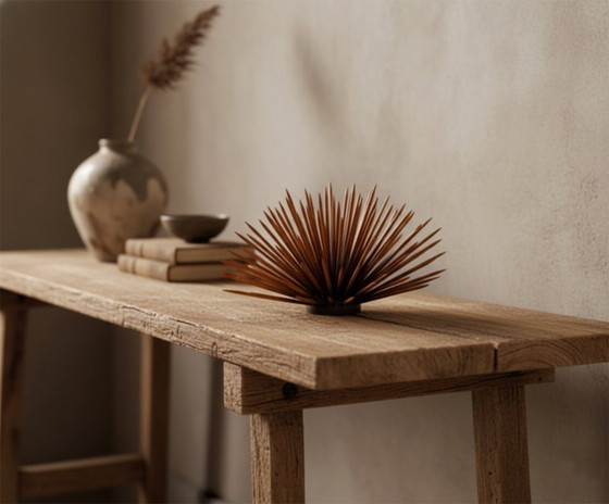 Image 1 of Mid-Century Modern Starburst Wall Art Sculpture — MCM Decor, 3D Textured Custom Color Designer Art 