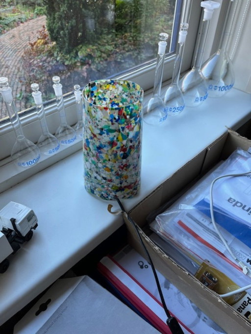 Design lampen met kap uit recycling materiaal