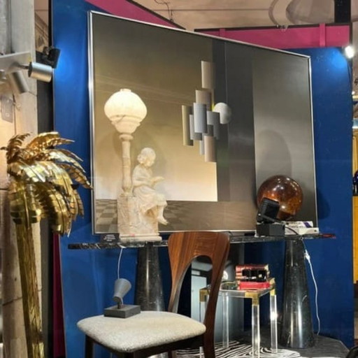 Acrylverf op canvas “Schaakbordlandschap”, Andrés Segovia, 20e eeuw – Argentinië / Spanje