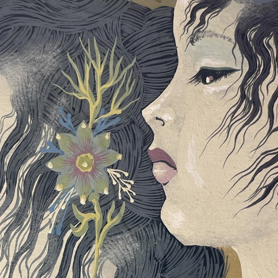 Denyse Willem, El Secreto 3 Mujeres Desnudas / Ninfas, años 70, Acuarela – Pinturas y dibujos, Paper (photo 6 of 16)