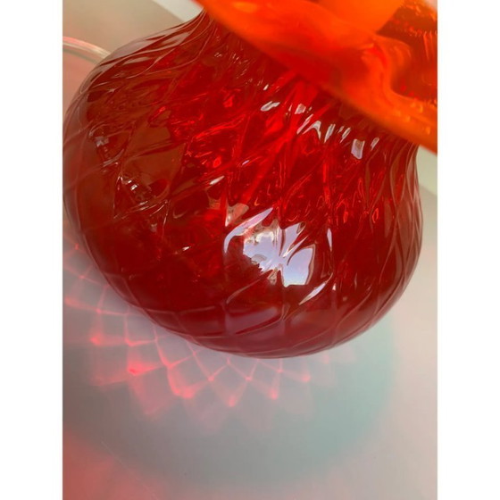 Image 1 of Moderne Murano-Glaslampe im modernen Stil mit diamantgeschliffenem „Ballotton“-Muster