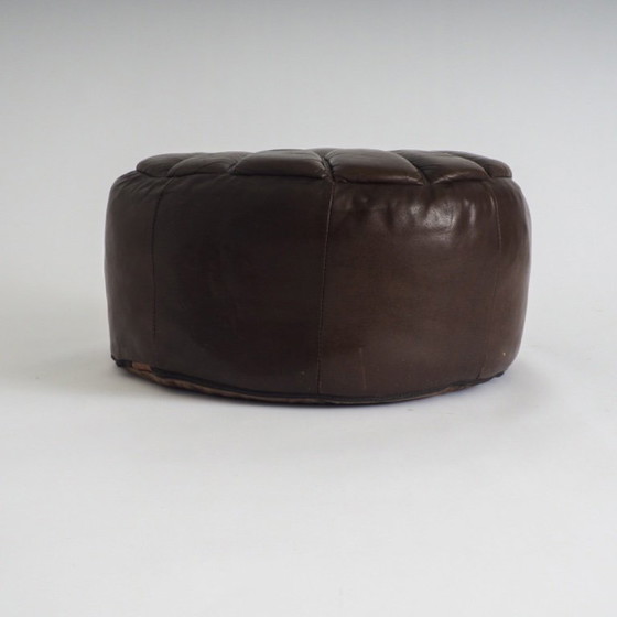 Image 1 of Vintage leather ottoman