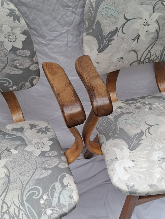 Image 1 of Lot de 2 chaises avec accoudoirs Cees Braakman design scandinave