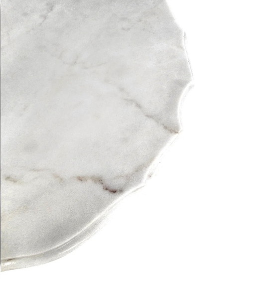 Neoklassieke Italiaanse wit Drapery marmeren Bijzet-/Salontafel – Koffietafelboeken, Marble (photo 12 of 17)