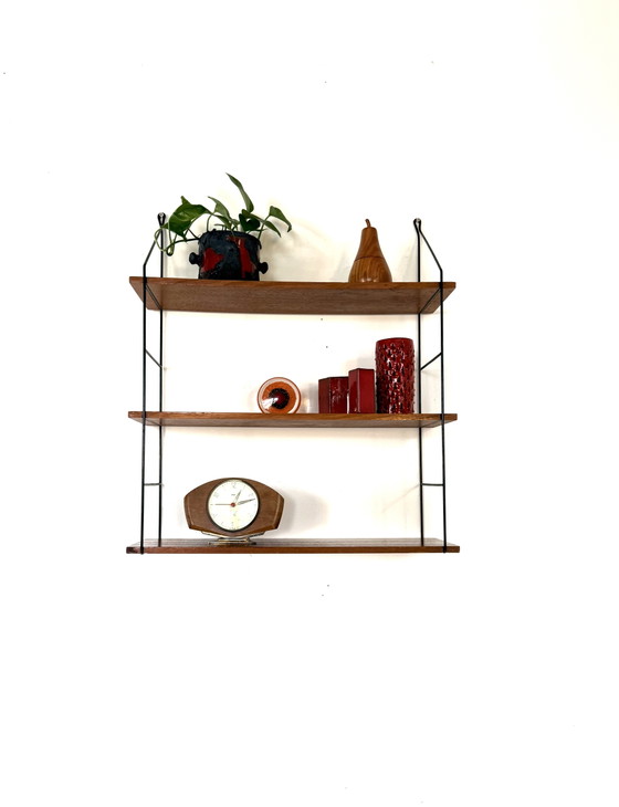 Image 1 of Vintage walnut wall rack WHB Germany ‘60