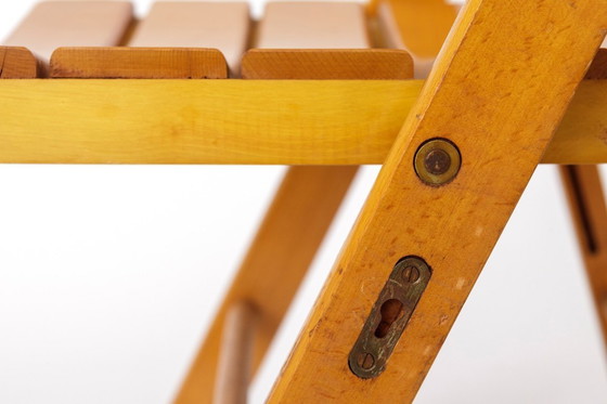 Image 1 of 1 of 4 Vintage Folding Chair, 1950s–1960s German Design, Beech Wood, Mid-Century Modern Chair