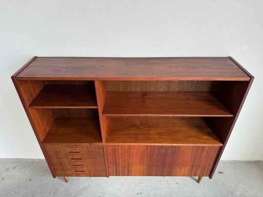 Vintage Bookcase With Flap And Drawers