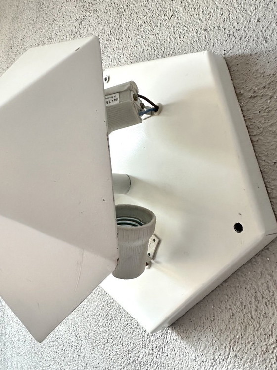 Vintage Kalmar ceiling or wall light, Metal, White (photo 7 of 10)