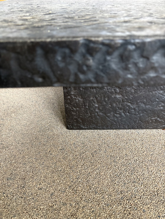 Image 1 of Brutalist square polychrome coffee table, Europe 20th century.