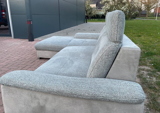 Image 1 of Modern Fabric Corner Sofa with Sleeping Function