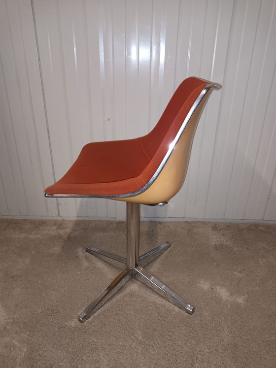 Space Age Swivel Chair Model L202, Roland Schweitzer, Textile, Plastic, Orange (photo 3 of 8)