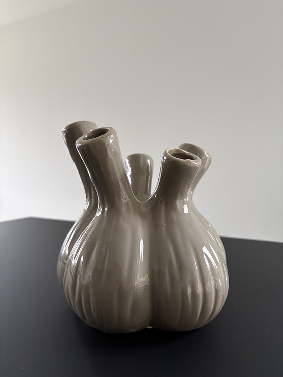 Image 1 of Sprout vase in gray ceramic